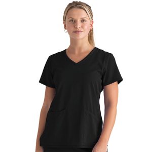 Blusa médica con cuello en V Serena para mujer
