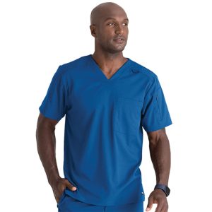 Blusa médica Murphy con cuello en V para hombre