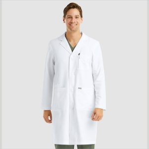 Bata de laboratorio larga para hombre