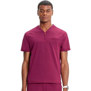 Top de cuello en V con cremallera parcial para hombre